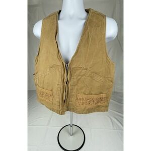 VINTAGE SEARS HUNTING VEST ACTION RITE SPORTSWEAR CANVAS SHOOTING GAME POCKETS U